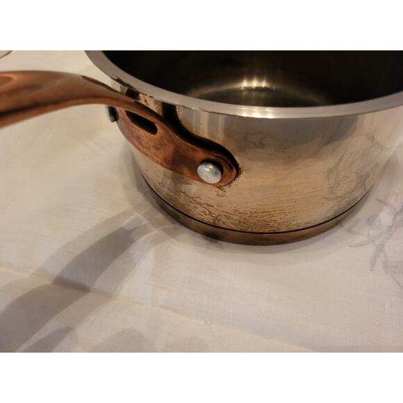 Il Mulino NY Stainless Steel Saucepan Copper Handle 7" Pan 3.25" Deep - Picture 5 of 10